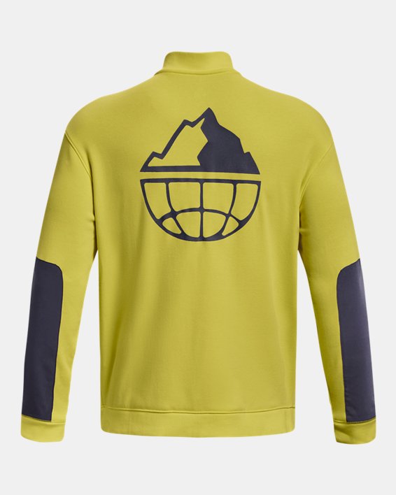Camiseta con media cremallera UA Run Trail para hombre, Yellow, pdpMainDesktop image number 7